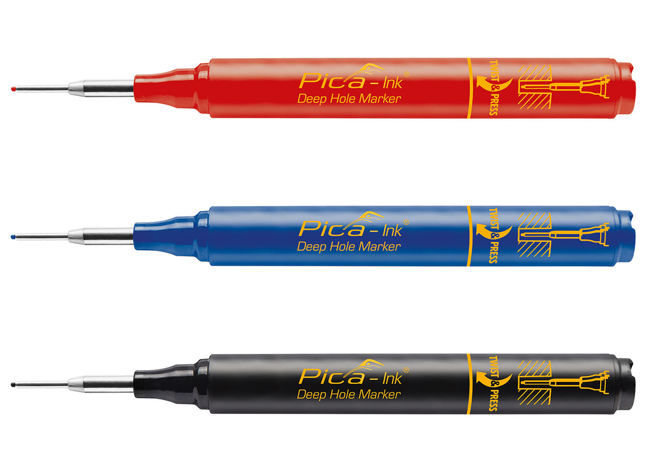 Pica Ink Tieflochmarker rot 150-40 schwarz 150-46 blau 150-41
