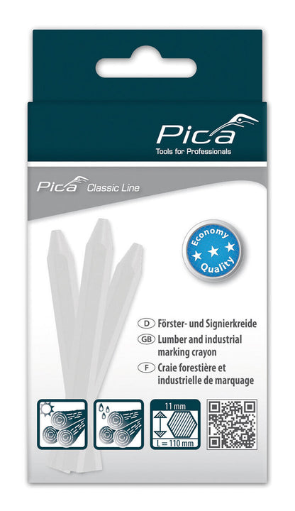 Pica Försterkreide PRO 12x120 mm oder 11x110mm ECO Signierkreide Kreidehalter