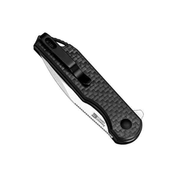 Kizer Assassin CF G10 Black Button Lock