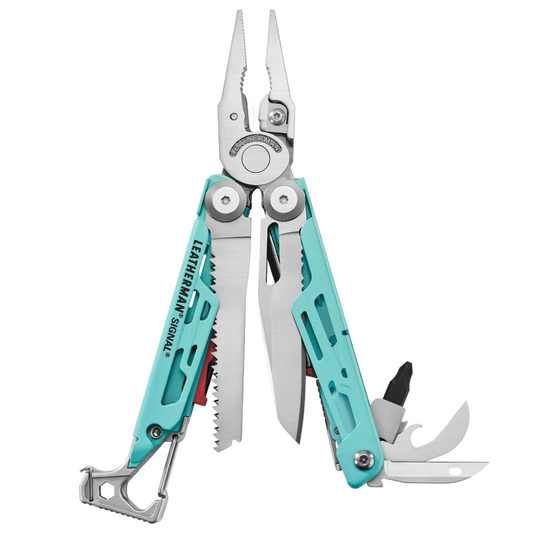 Leatherman SIGNAL® 19 tools Aqua & Silver