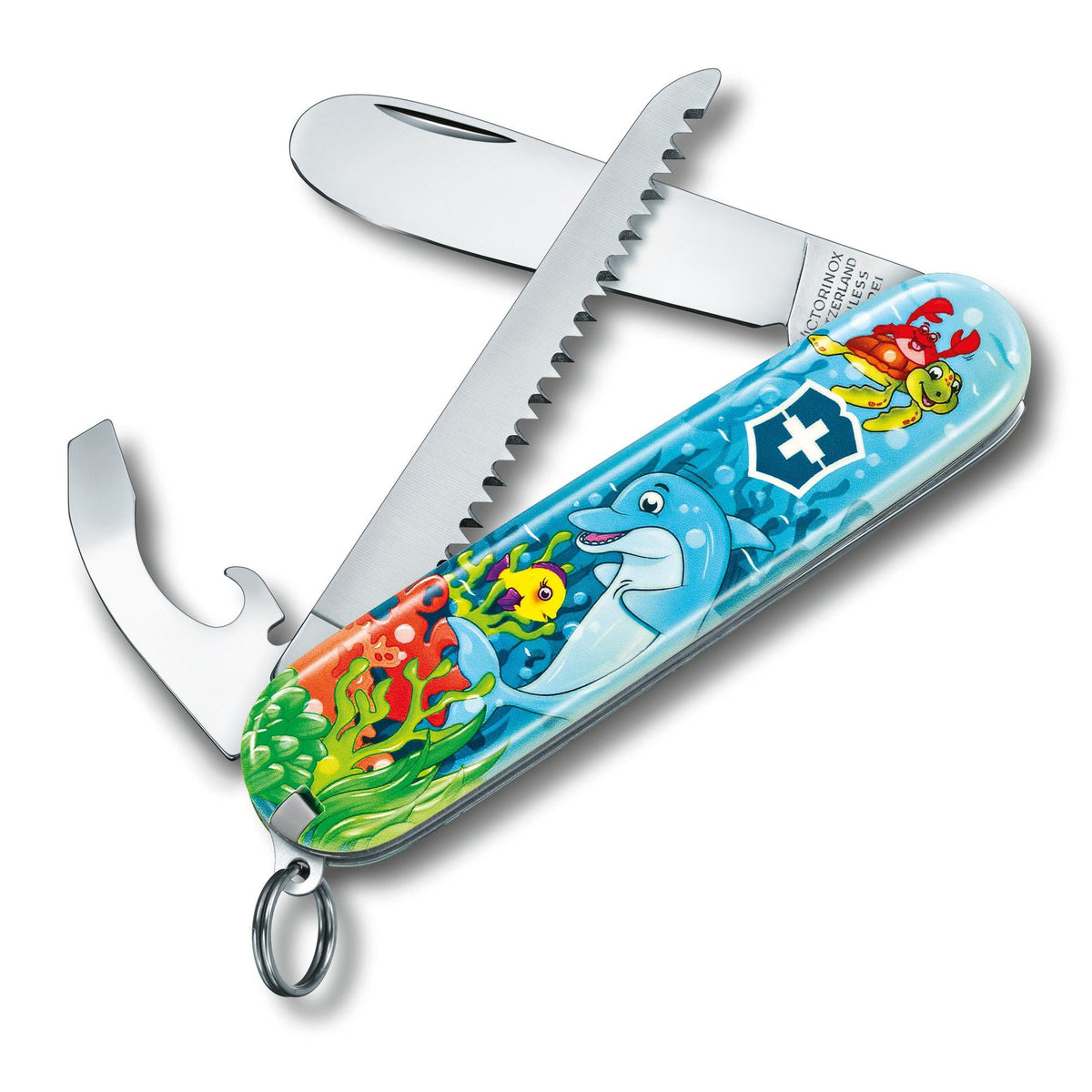 Kindermesser MY FIRST VICTORINOX SETS FÜR KINDER, TIER-EDITION Delfin, Hase, Papagei