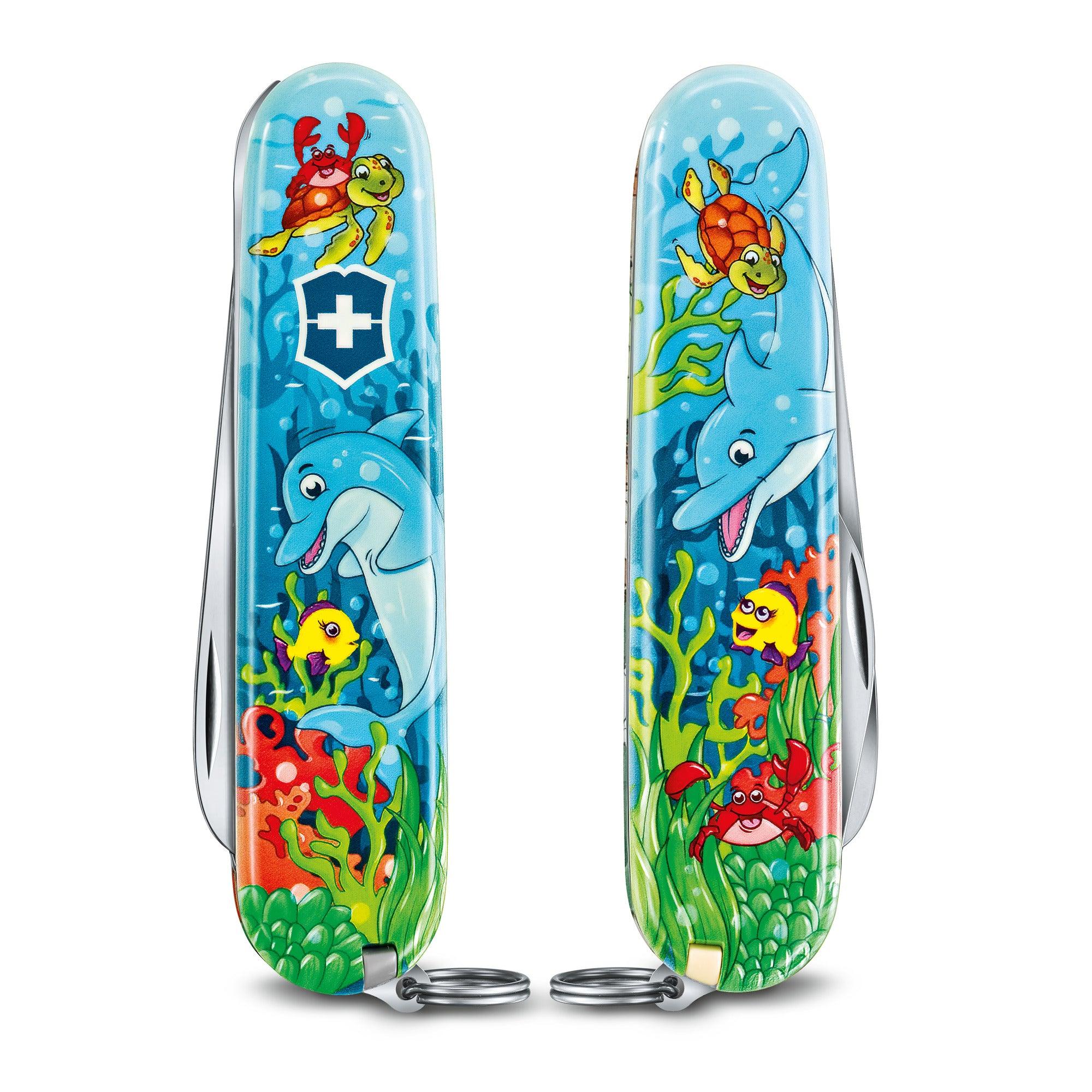 Kindermesser MY FIRST VICTORINOX SETS FÜR KINDER, TIER-EDITION Delfin, Hase, Papagei